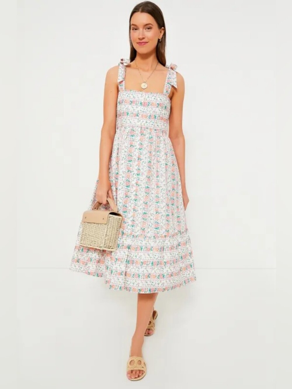 Hyacinth House Floral Lupine Midi Dress Size Medium